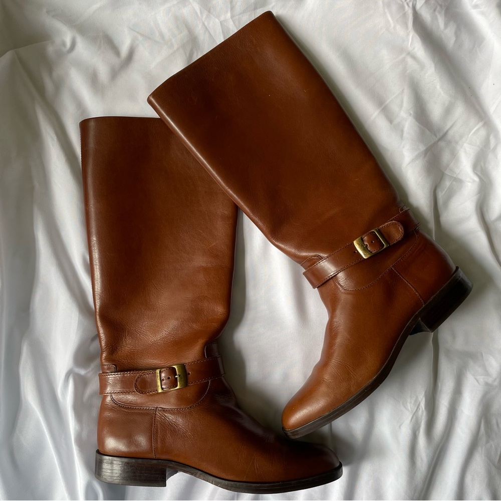 Etienne Aigner Leather Jordan Riding Boots